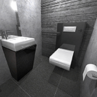 Projekt ciemnej stylowej łazienki - Galeria
