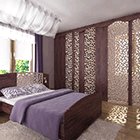 Sypialnia z ażurowymi ściankami - Galeria wizualizacji